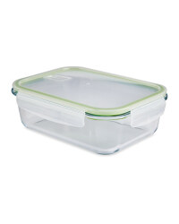 Large Green Glass Food Storage Dish