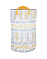 Grey Patterned Kids' Storage Bag