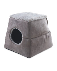 Pet Collection Grey 2-In-1 Cat Cave