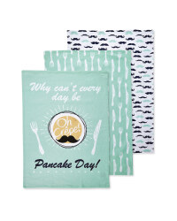 Oh Crêpe Printed Tea Towels 3 Pack