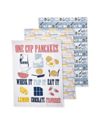 Pancake Day Tea Towels 3 Pack