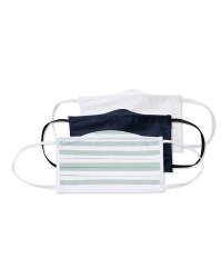 Adult Facemasks White/Black/Stripes