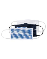 Adult Facemasks White/Navy/Geometry