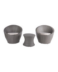 Anthracite/Grey Rattan Bistro Set