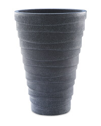 Charcoal Tall Round Planter