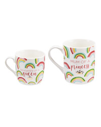 Mother Of A Princess Mugs 2 Pack
