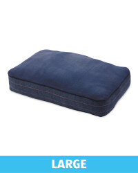 Large Navy Check Dog Bed Mattress