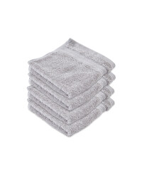 Recycled Grey Face Towels 4 Pack