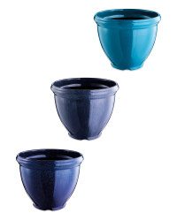 Glazed Effect Plastic Planter