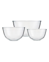 Nestable Glass Mixing Bowl 3 Pack