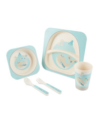 Children's Whale Bamboo Dinner Set