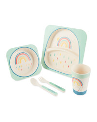 Children's Rainbow Bamboo Dinner Set