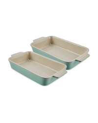Small Mint Rectangle Dishes 2 Pack