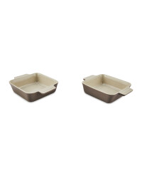 Small Grey Square 2 Pack Oven Dishes