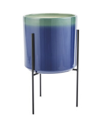 Reactive Blue Pot & Stand