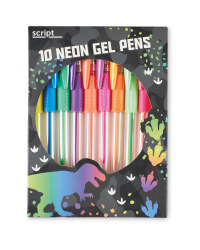 Script Neon Dinosaur Gel Pens