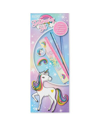 Script Unicorn Stationery Set