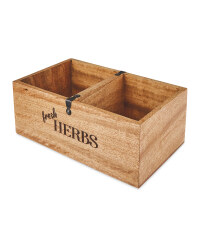 Wooden Storage Box with Divider