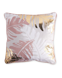 Pink Leaf Statement Cushion
