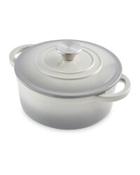 Grey 20cm Cast Iron Casserole Dish