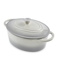 Grey 27cm Cast Iron Casserole Dish