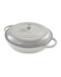Grey 30cm Cast Iron Casserole Dish