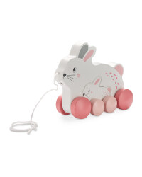 Wooden Pull Along Rabbit & Baby
