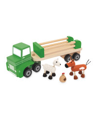 Large Wooden Farm Truck & Trailer