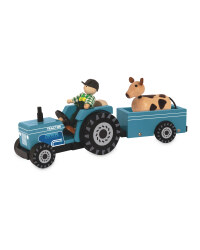 Large Wooden Tractor & Trailer