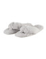 Avenue Grey Plush Toe Post Slippers