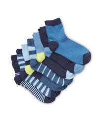 Kids' Dark Blue Ankle Socks 7 Pack