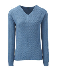 Avenue Ladies' Blue Knitted Jumper