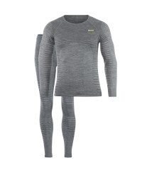 Men's Grey Seamless Baselayer Set