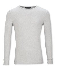 Mens' Grey Long Sleeve Thermal Top