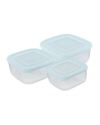 Turquoise Square Tubs 3 Pack