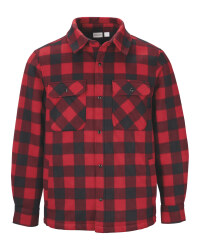 Men's Red Check Padded Jacket
