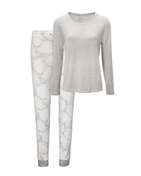Avenue Grey/White Ladies' Pyjamas