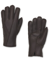 Avenue Men's Brown Lambskin Gloves