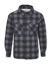 Men's Navy Sherpa-Lined Shirt