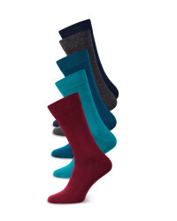 Men's Blue/Turquoise Socks 5 Pack