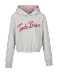 Lily & Dan Girls' Grey Marl Hoody