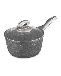 Grey 18cm Marble Effect Saucepan