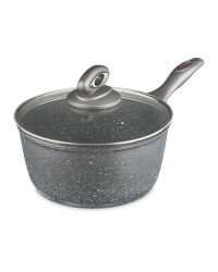 Grey 20cm Marble Effect Saucepan