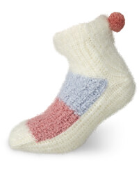 Ladies' White Snuggle Socks 4-8