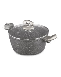 Grey Large Marble Effect Stock Pot