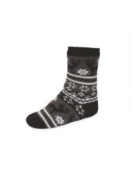 Lily & Dan Kids' Grey Slipper Socks