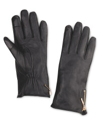Avenue Ladies' Zip Leather Gloves