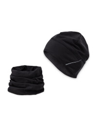 Crane Black Hat & Snood Set
