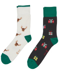 Deer/Present Christmas Socks 2 Pack