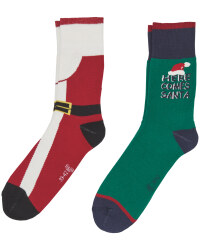 Santa Christmas Socks 2 Pack